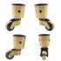 Luomorgo 4 Pack Antique Caster Cups Furniture Casters Wheels Zinc Alloy Swivel Cup Casters Round Cup Castor for Cabinet Piano Table Chair...