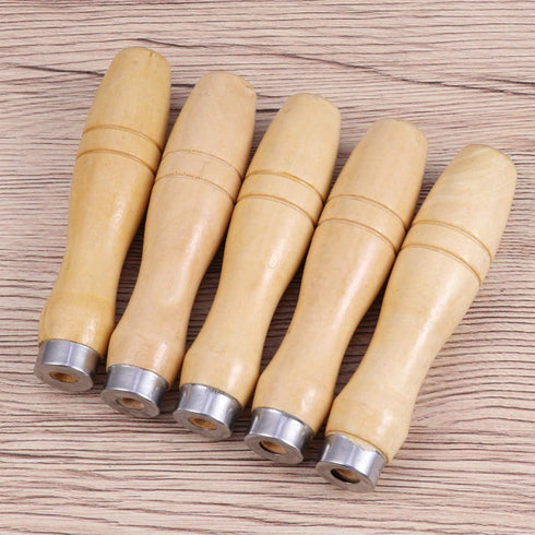 DOITOOL 10PCS Wooden File Handle with Metal Collars for Garage Woodworking Carpenter Tool Maintenance or File Cutting Tool Craft (4.1 Inch Length)...