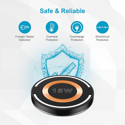 Magnetic Wireless Charger for iPhone 15 Pro Max 14 13 12 Pro Max, Samsung Galaxy S24/S23/S22/S21/S20/S10/S9/S8/Note20/10/9/8, Pixel 8 Pro/7/6/5/4 ...