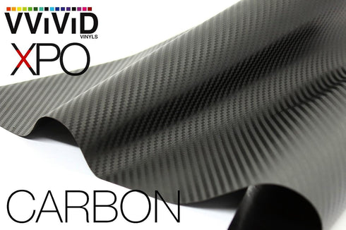 VViViD XPO Dry Deep Black 3D Carbon Fiber Vinyl Wrap Roll with Air Release Technology (1ft x 5ft)...