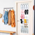 24 Pockets Hanging Shoe Organizer Large Clear Pockets Over the Door Pantry Organizer Shoe Holder for Back of Door Hanging Shoe Bag for Closet Wate...