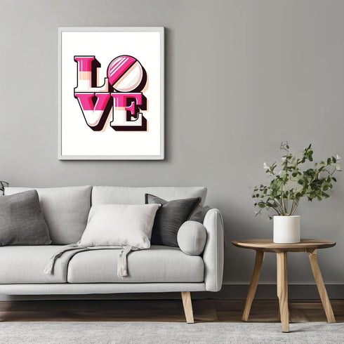 Posterizer 1 pcs-Lesbian Pride Flag-Love-Gay & LGBTQ Art-Abstract & Modern Art-Gift for LGBTQ, Queer, Gay, Bi, Lesbian- UNFRAMED Wall Art...