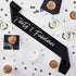 BLUE PANDA 40th Birthday Sash and Tiara for Women, Forty and Fabulous Party Decorations (Black Satin 40th Birthday Sash For Women)...