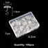 KUUQA 100 Pieces Upholstery Twist Pins Clear Heads Bed Skirt Pins for Slipcovers and Bedskirts...