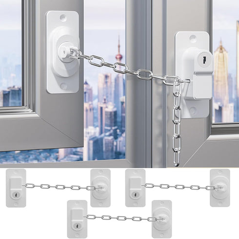 (3 Pack) Child Safety Locks, Adjustable Refrigerator Lock with Keys, for Fridge, Door, Drawers, Toilet and Child Safety Cabinet Lock, door lock, w...