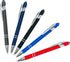 Pack of 5 Rubberized Comfort Soft Touch 2 in 1 Ballpoint Pen Capacitive Stylus Tip, Premium Metal Medium Point, Black Ink, Compatible with Most To...