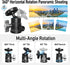 Mini Ball Head, Panoramic Tripod Head DSLR Camera Hot Shoe Mount + 1/4 3/8 Screw, 360° Rotatable Tripod Ball Head Photograph Accessories for Camer...