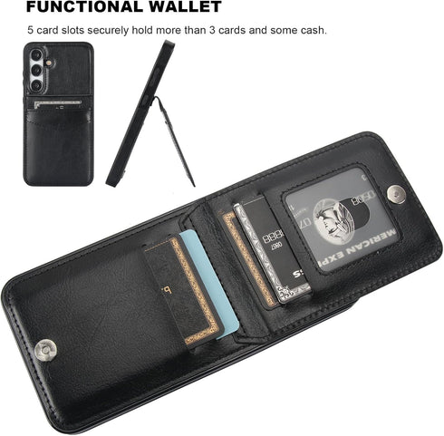 KIHUWEY for Samsung Galaxy S24 Plus Case Wallet with Credit Card Holder, Flip Premium Leather Magnetic Clasp Kickstand Heavy Duty Protective Cover...