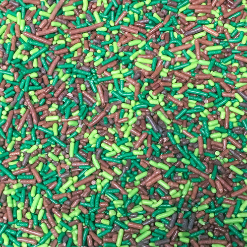 Jungle Camoflage Edible Gaming Woodlands Confetti Sprinkles Cake Cookie Cupcake IceCream Donut Quins - 6oz Bag...