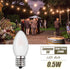 Christmas Village Replacement Light Bulbs C7 Edison LED Mini Night Light Bulbs 0.5W Equivalent to 5 Watt Incandescent - E12 Candelabra Base 2700K ...
