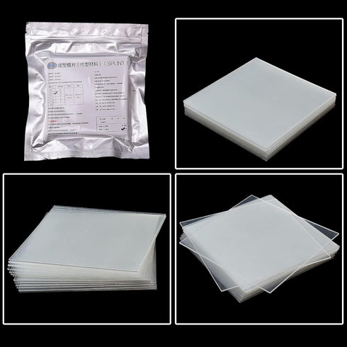 5''x5'' Dental Lab Orthodontic Splint Retainer Slice Vacuum Forming Sheet Soft Hard 1.0/1.5/2.0mm Thermoforming Material (Hard Film 1.5 15Pcs)...