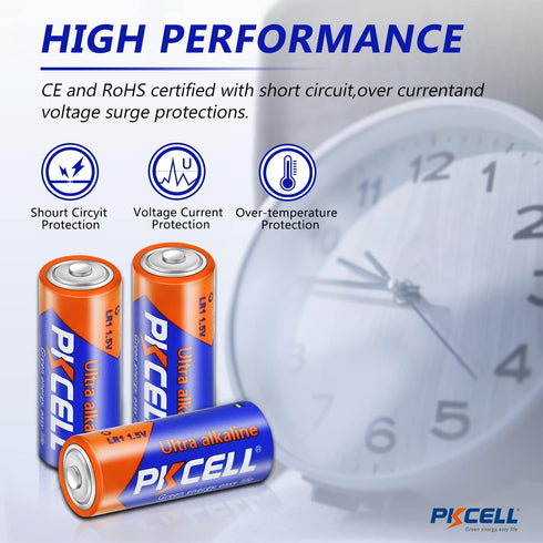 PKCELL 40 Counts 1.5V LR1/MN9100/E90/N Size Alkaline Batteries, Leak-Proof Batteries, High Performance and Powerful Batteries, Suitable for All Ki...