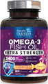 Fish Oil 2400 mg with Omega-3, EPA & DHA - Triple Strength Omega Supplement - Natural Support for Immune, Heart & Brain Health - Nature's Lemon Fl...