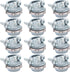12pcs 1/2Inch Clamp Type Cable Connectors for Metallic Conduit Protect Cables Silver-Zinc...