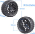 Hobbypark (4-Pack) 1/10 Scale Off Road Buggy Tires & Wheel Rims Set Front and Rear 12mm Hex Hubs with Foam Inserts for RC Hobby Car...