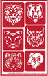 3 Armour Etch Over N Over Reusable Glass Etching Stencils Set | Wild Life Animals, Sea Creatures, Birds Theme...
