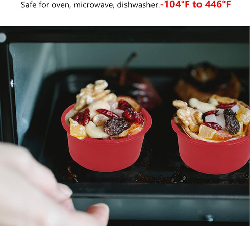 4 Inch Cake Pan 4 Pack Silicone Molds for Baking Round Cake Mold Non-Stick Baking Pan Giant Cupcake Mold Bakeware Pan for Muffin, Cupcake, Layer C...