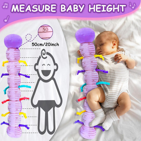 Baby Girl Toys 0-6 Months, Baby Soft Stuffed Animal Toys with Multi Textures,Rattle,Crinkle,Baby Girl Gift, Baby Girl Toys 6 to 12 Months,Infant 3...