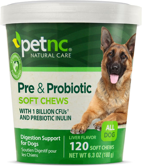 PetNC Natural Care Liver Flavor,Cheese Pre & Probiotic Soft Chews for Dog 120 ct (Pack of 1) (Packaging may vary)...