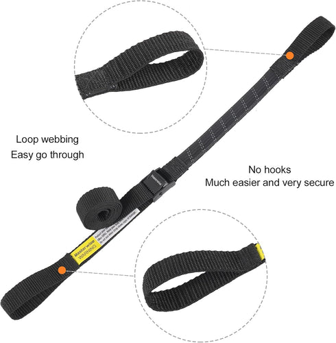 Motorcycle Luggage Straps 18’’-60’’ Adjustable Stretch Safety Tie Down Strap for Travel/Transport/Bikes/Motor Sports Securing...