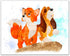 Fox and The Hound - Set of 3 (8 inches x 10 inches) Poster Prints - Cute Watercolor Photos...