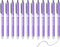 Writon Retractable Gel Pens, Comfort Barrel, 0.7mm Fine Point, Purple Ink, 12 Pack...