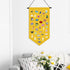 Kunyeah Wall Hanging Brooch Organizer Storage Case Colorful Canvas Pin Board Stand Enamel Pin Badge Hanging Holder Display Banner Earrings Collect...