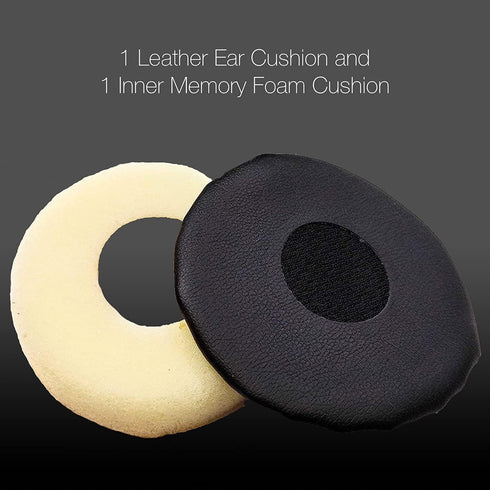 Global Teck Cushions Jabra Evolve 20, 30, 40, 65 Headsets, Leather Cushion Replacement Kit #GTW 6600-02...