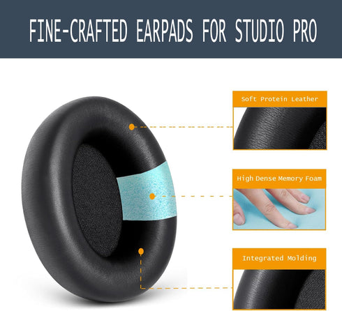 Replacement Ear Pads for Beats Studio Pro, Ear Cushions Earpads Replacement, Beats Studio Pro Ear Covers, Headphones Accessories with Soft Protein...