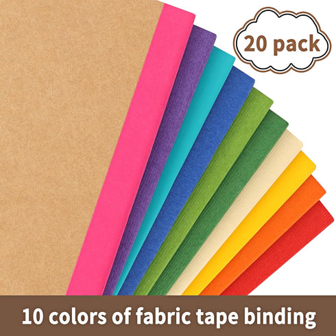 EOOUT 20 Pack A5 Kraft Notebooks, Lined Journal Bulk with Rainbow Spine, 10 Colors, 60 Pages Soft Cover Composition Notebooks for Women Girls Kids...