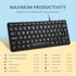 Perixx PERIBOARD-432 Wired Mini USB Keyboard - X Type Scissor Keys - Big Print Keys - US English, Black...