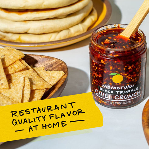 Momofuku Black Truffle Chili Crunch by David Chang, (5.5 Ounces), Chili Oil with Crunchy Garlic and Shallots, Spicy Chili Crisp with Real Truffle ...