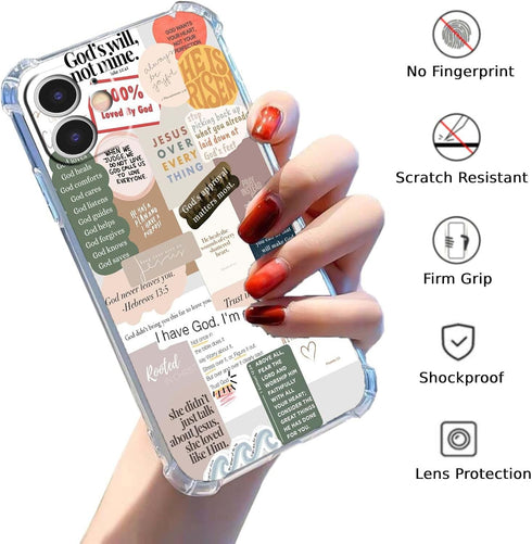 Bible Verses Case for iPhone 11,Jesus Inspiring Quotes Sayings for Christian,Soft TPU Bumper Case Compatible with iPhone 11...
