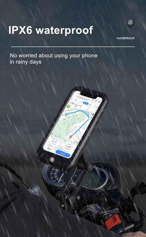 Universal Waterproof Bike Phone HolderUltraThin,360° Rotatable Touch Screen Protector iPhone,Pro Max,XS,Suitable for Smartphones Up to 6.8" Ideal ...