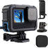 FitStill Protective Accessories Kit Frame Case Compatible with Go Pro Hero 9/10/11/12 Black,Vlog Cage Case with Cold Shoe Adapter&Side Cover&Lens ...