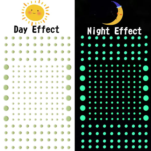 808 PCS Glow in The Dark Stars for Ceiling, Glowing Wall Decals Decor Stickers,(404 Pcs Green and 404 Sky Blue) 3D Adhesive Dots Decor Starry Sky ...