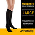 FUTURO Trouser Socks for Women Moderate (15-20 mm/Hg), Large...