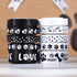 HUIHUANG Paw Print Bone Satin Ribbon Assortment - Black and White, 3/8" & " 5/8" Inch, 10 Rolls 50 Yards - Assorted Ribbon for Crafts, Dog Party S...
