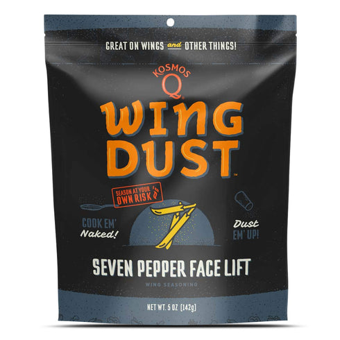 Kosmos Q Seven Pepper Face Lift Spicy Hot Wing Dust, Spicy Chicken Wing Seasoning for Chicken, Fries, Burgers, Queso, Beans & More, Flavorful Heat...