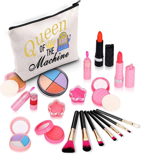 ZJXHPO Casino Cosmetic Bag Casino Gambling Lover Gift Queen Of The Machine Makeup Bag Slot Gambling Lucky Gift (Queen Machine)......