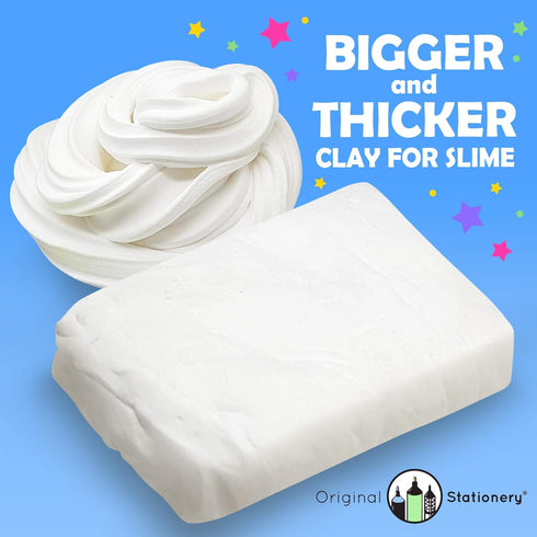 Original Stationery Soft Clay for Slime Making, Moldable Modeling Clay Slime for Art & Craft for Kids, Add to Glue and Shaving Foam to Make Butter...