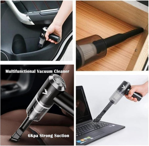 Cordless Handheld Vacuum Cleaner, High Power Suction 6000PA with Flash Light Rechargeable Mini Portable Wireless Vacuum for Home, Office and Car C...