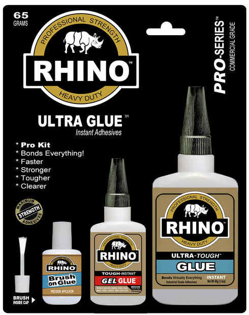 Rhino Glue Gel, Heavy Duty 40 Gram Clear...
