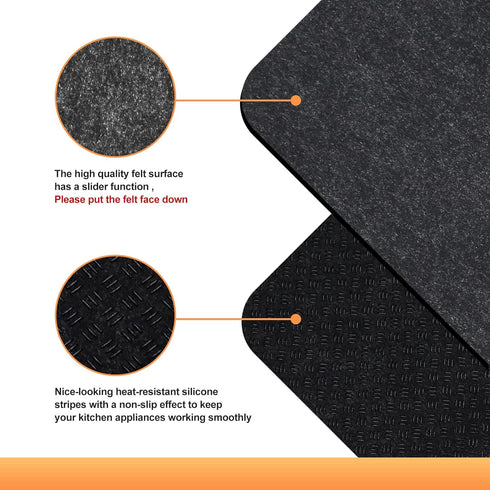 Heat Resistant Mat for Air Fryer with Sliding Function, 2 Pcs 15 * 18 in Heat Resistant Pad Sliding Caddy Countertop Protector Mat Air Fryer Mat f...