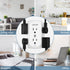 LENCENT 2 Prong Power Strip, 3 to 2 Prong Grounding Outlet Adapter, Polarized Plug, Surge Protector, 3-Sided 6 Outlets Widely Spaced Extender, Mou...