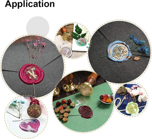 CRASPIRE Animal Wax Seal Stamp Dairy Cow Sealing Wax Stamps Retro Wood Stamp Wax Seal 25mm Removable Brass Seal Wood Handle for Envelopes Invitati...