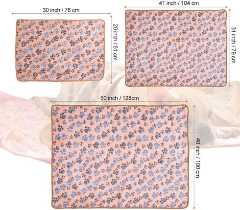 Pet Soft Blankets for Dogs - Fluffy Cats Dogs Blankets for Small Medium & Large Dogs, Cute Print Pet Throw Puppy Blankets Fleece?XL,50 * 40"...