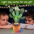 Dancing Cactus Talking Cactus Baby Toys Singing toys, Baby Cactus Repeating What You Say Baby Boy Toys Imitation Toys Glowing Musical Toys Childre...
