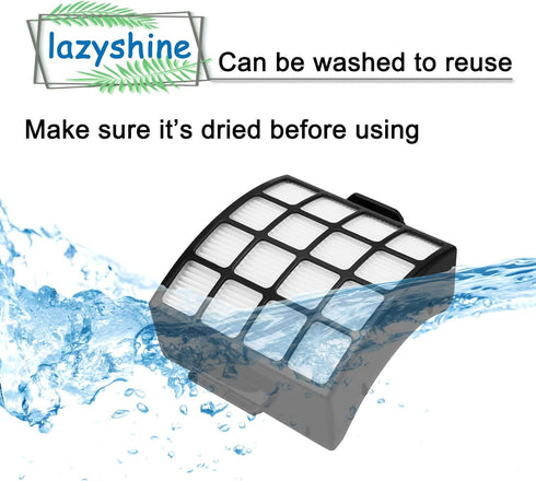 Filter Replacement for Shark AZ3002 AZ3000 AZ3000W Stratos DuoClean PowerFins Vacuum (2 Filters + 4 Foam & Felt Filters) (2 Filters + 4 Foam & Fel...