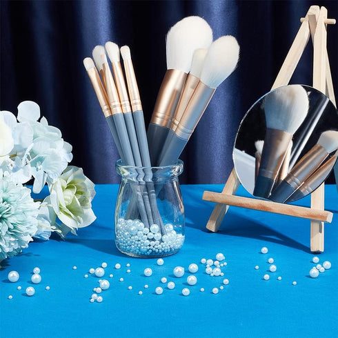 PH PandaHall 1113pcs Vase Filler Faux Pearls 6 Sizes No Holes Undrilled Imitated Pearl Beads Blue Makeup Filler Loose Beads for Christmas Wedding ...